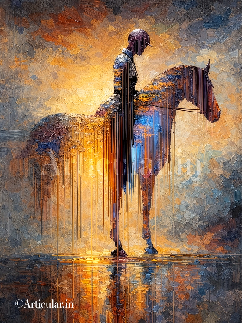 Horse Man Abstract